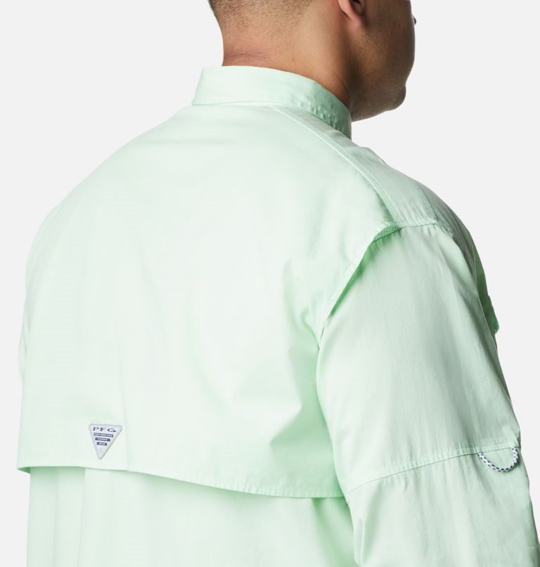 Men's Columbia PFG Bonehead Long Sleeve Shirts Mint | Plus Size CA-T5036